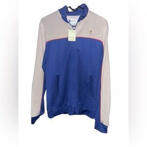 Fossil Blue and Tan Zip-Up Jacket